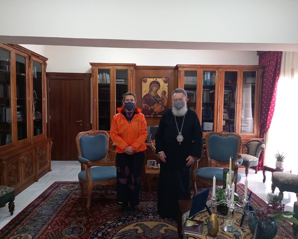 Στον Μητροπολίτη Χαλκίδος η πρόεδρος των Εθελοντών Δασοπυροσβεστών Β. Ευβοίας