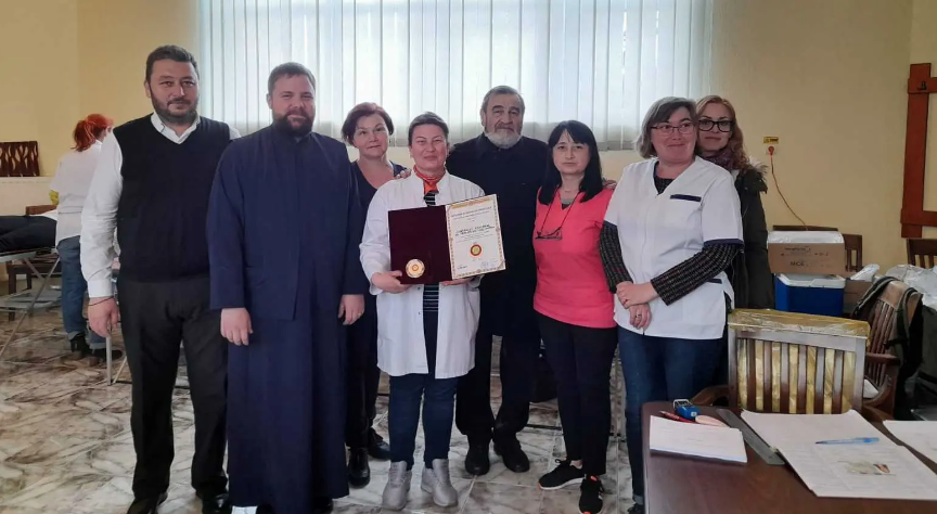Acțiune de donare de sânge la sediul Protopopiatului Huedin. Voluntarii au donat peste 30 de litri