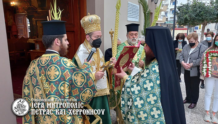 Ο Αρχιεπίσκοπος Τελμησσού προέστη στις Ιερές Ακολουθίες της Κυριακής των Βαΐων