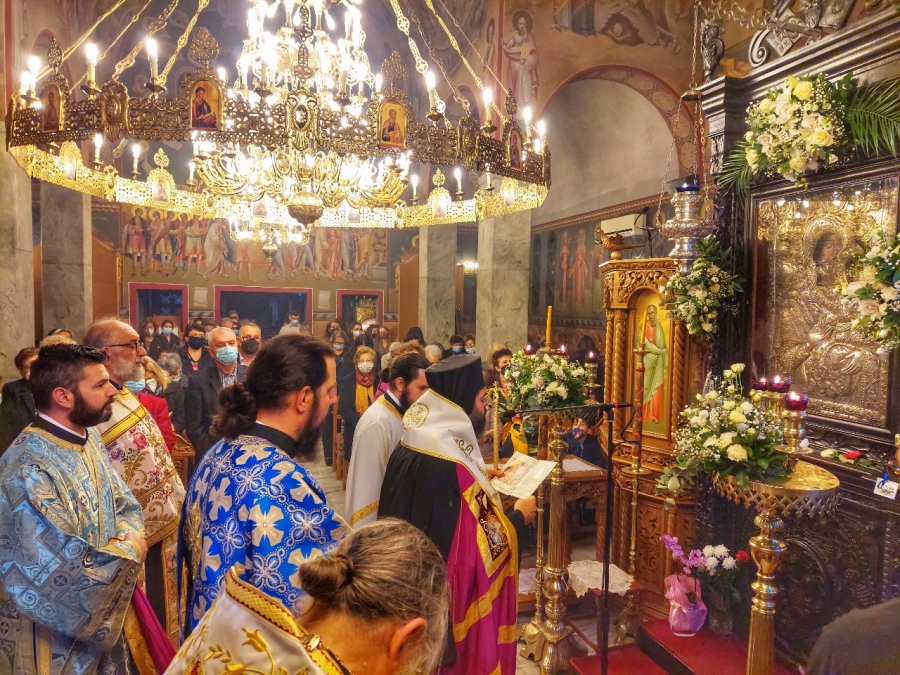 H Ακολουθία του Ακαθίστου Ύμνου προς την Υπεραγίαν Θεοτόκον στην Ιερά Μητρόπολη Μαρωνείας και Κομοτηνής