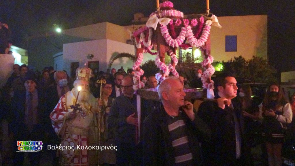 Η Ακολουθία του Επιταφίου και η λιτανεία της Ι. Εικόνας της Μυρτιδιώτισσας στα Κύθηρα