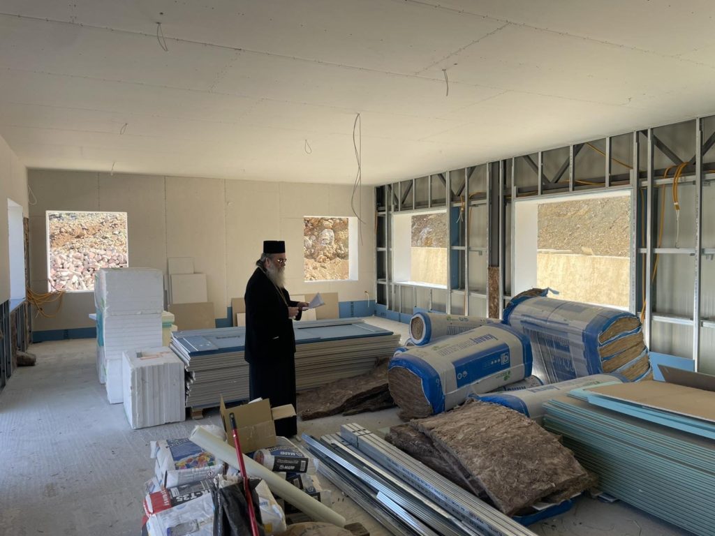 Οικοδομικές εργασίες στο προσκύνημα του Οσίου Νικηφόρου του Λεπρού