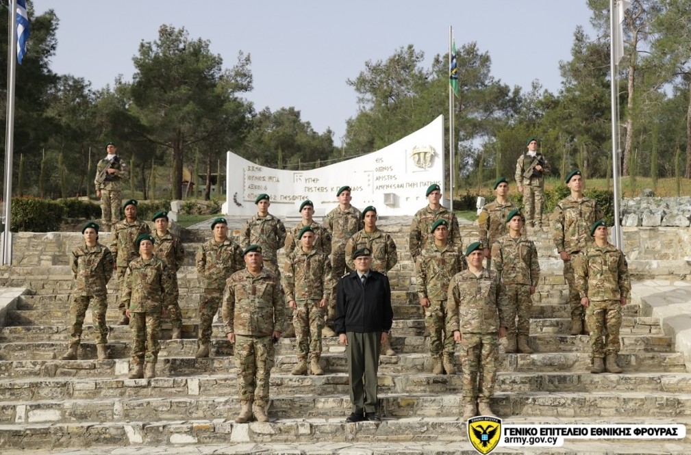 Κύπρος: Τελετή απονομής πράσινου μπερέ παρουσία Αρχηγού Εθνικής Φρουράς