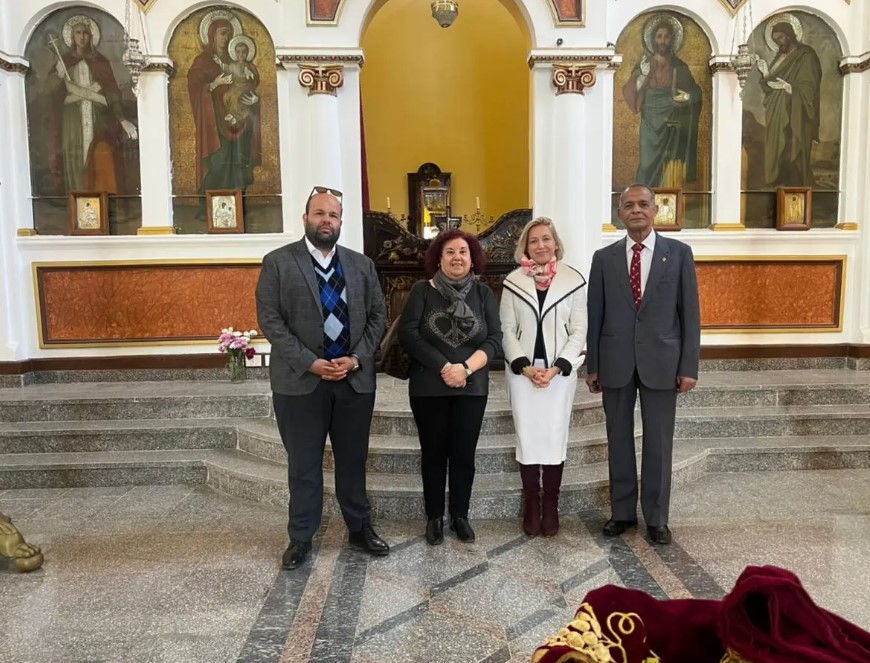Επίσκεψη της Γενικής Προξένου της Ελλάδας στο Κάϊρο στον Ιερό Ναό της Αγίας Αικατερίνης στο Σουέζ
