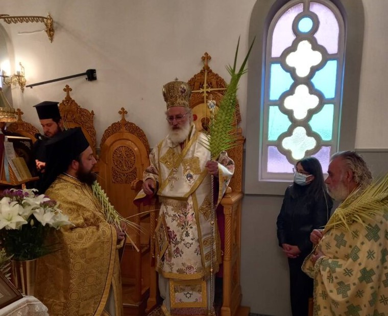 Ο Μητροπολίτης Αρκαλοχωρίου στις σεισμόπληκτες ενορίες την Κυριακή των Βαΐων