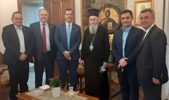 Επίσκεψη του Ύπατου Κυβερνήτη AHEPA στον Μητροπολίτη Ναυπάκτου