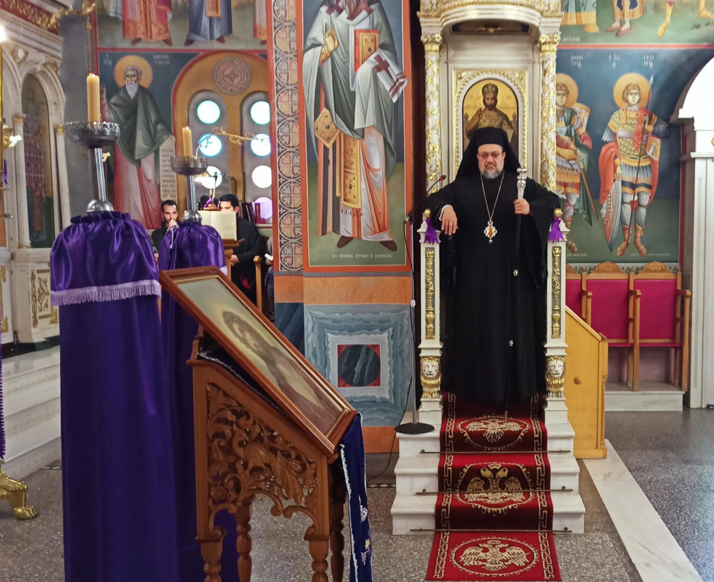 Ο Μεσσηνίας Χρυσόστομος στον Άγιο Ιωάννη Μεσσήνης