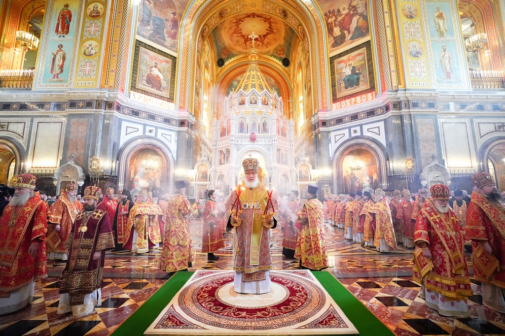 Ο Πατριάρχης Μόσχας στον Καθεδρικό Ναό Σωτήρος Χριστού την Κυριακή της Σαμαρείτιδος