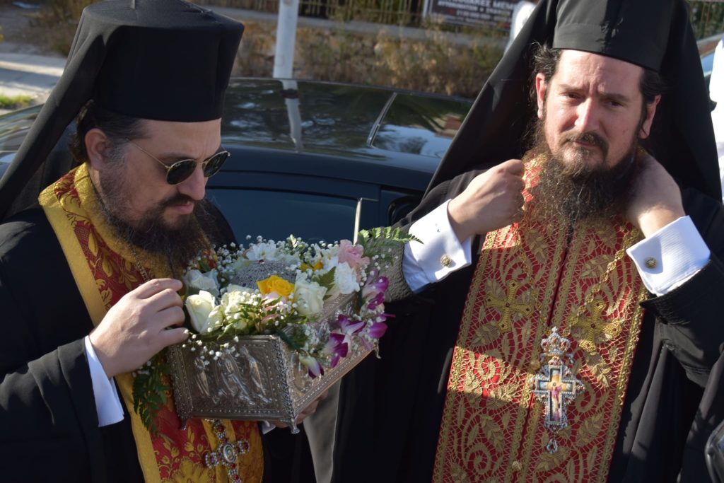 Υποδοχή τιμίας κάρας του Οσίου Λαυρεντίου εκ Σαλαμίνος