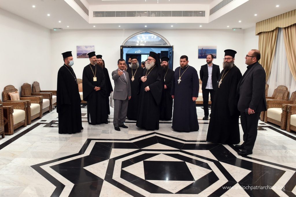 زيارة غبطة البطريرك يوحنا العاشر إلى مقر السفارة السورية في مسقط.