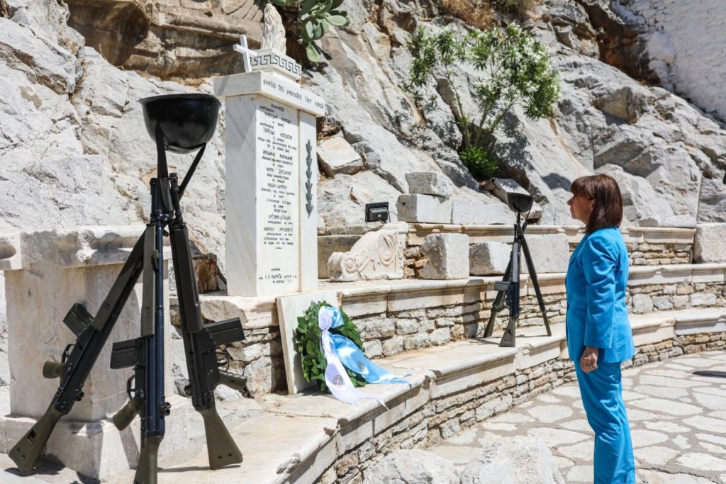 H πρόεδρος της Δημοκρατίας στη Σύμη για την 77η επέτειο