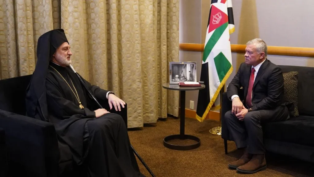 His Eminence Archbishop Elpidophoros Meets with His Majesty King Abdullah II of Jordan in New York
