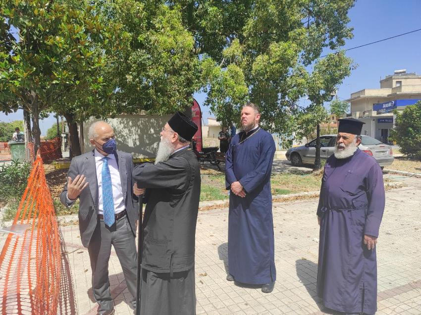 Αγιασμός για την έναρξη εργασιών αποκατάστασης του Ι.Ν. Αγ. Γεωργίου Χιλιομοδίου