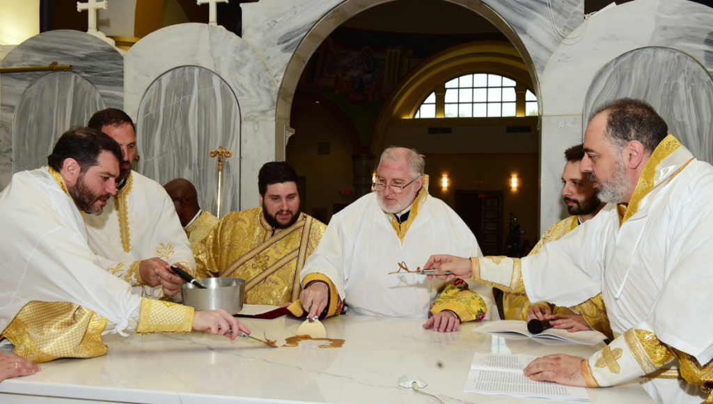 Archbishop Elpidophoros of America At the Consecration and the Divine Liturgy Greek Orthodox Church of the Assumption