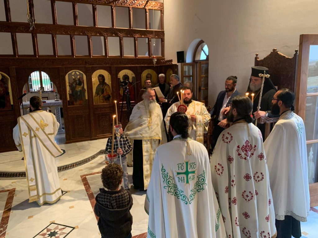 Ο Μητροπολίτης Ταμασού στο πανηγυρίζον παρεκκλήσι του Οσίου Πανηγυρίου Μαλούντας