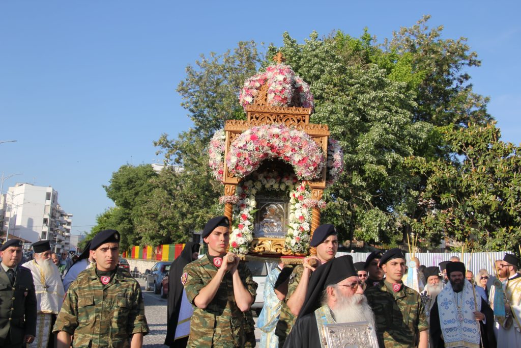 Υποδοχή και λιτανεία της Παναγίας Φανερωμένης στην Κομοτηνή