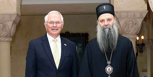 Serbian Patriarch received U.S. Ambassador