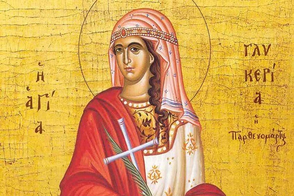 Feast day of Glykeria the Virgin-martyr of Heraclia
