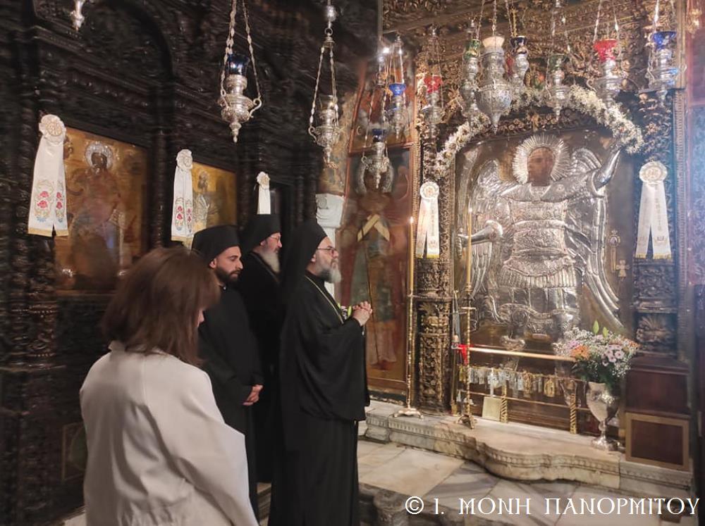 Greek President Sakellaropoulou on pilgrimage visit to Monastery of Archangel Michael in Panormitis, on Symi isle