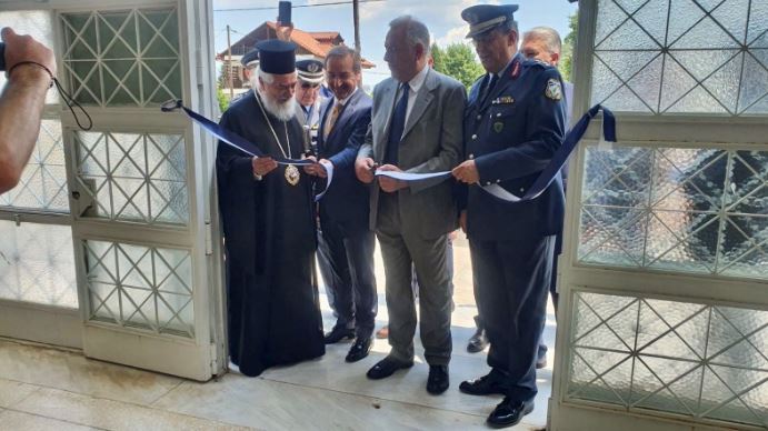 Ο Μητροπολίτης Φωκίδος στα εγκαίνια του Αστυνομικού Σταθμού Γραβιάς