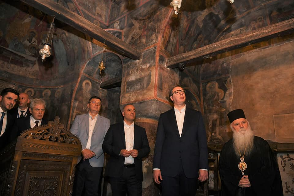 Ο Πρόεδρος Βούτσιτς στο μοναστήρι του Αγίου Ναούμ με ηγέτες των Δυτικών Βαλκανίων