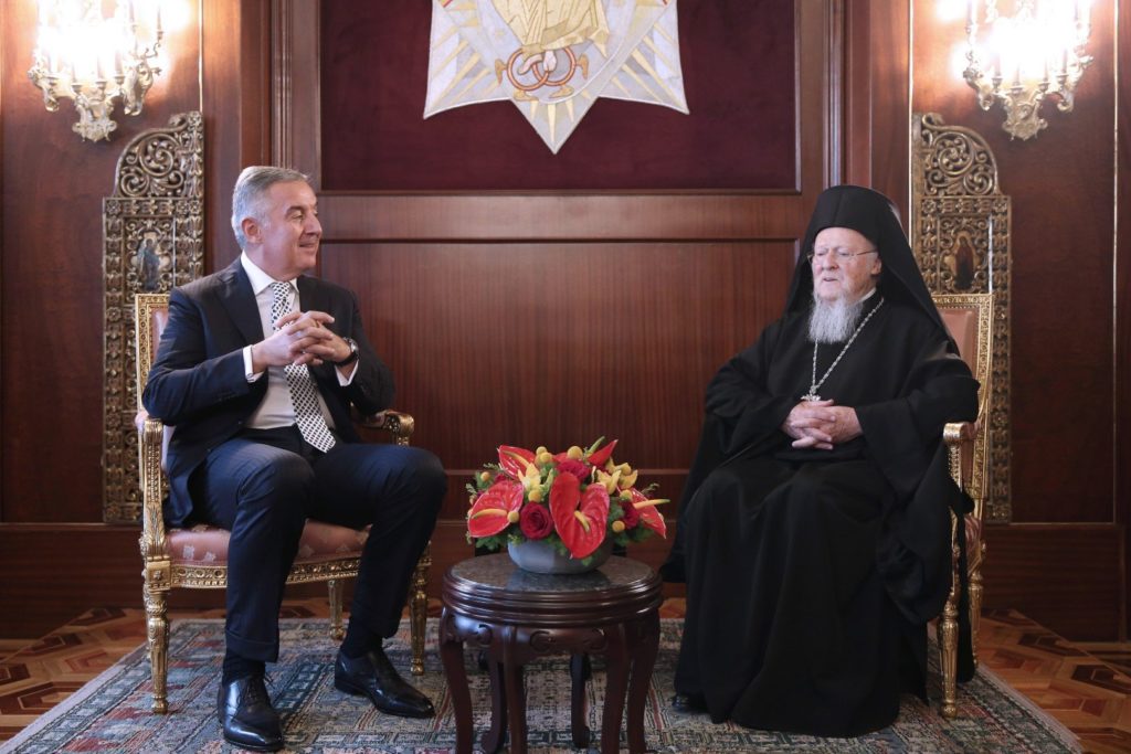 Среща на Вселенския Патриарх с президента на Черна гора