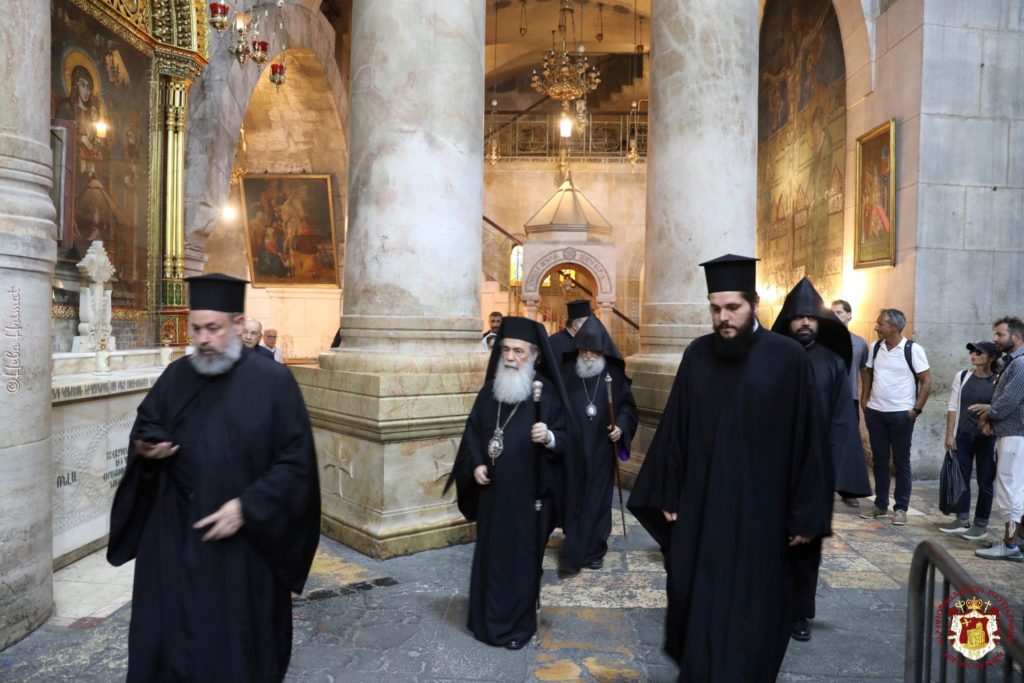 Ο Πατριάρχης Ιεροσολύμων επιθεώρησε εργασίες στο Ναό της Αναστάσεως