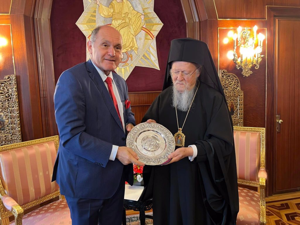 Ecumenical Patriarch Bartholomew receives visiting president of Austria’s National Council, Wolfgang Sobotka