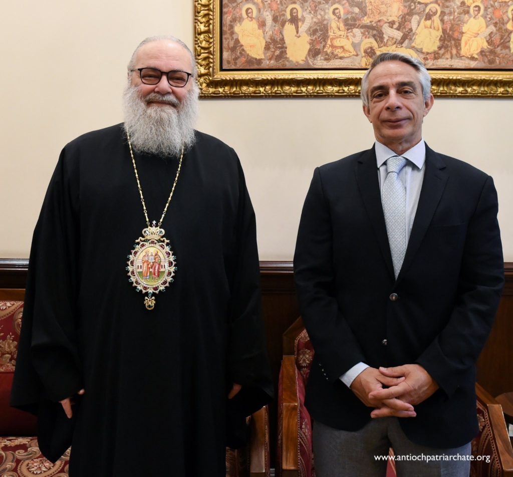 Ο Πατριάρχης Αντιοχείας υποδέχθηκε τον Πρέσβη Νικόλαο Πρωτονοτάριο
