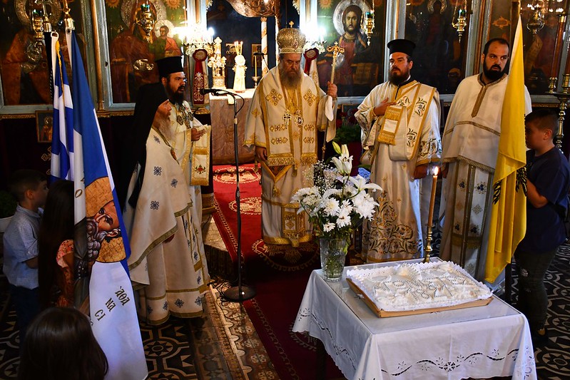Ο Μητροπολίτης Ιερισσού στις εκδηλώσεις μνήμης της θυσίας των Λειβαδιωτών το ’21