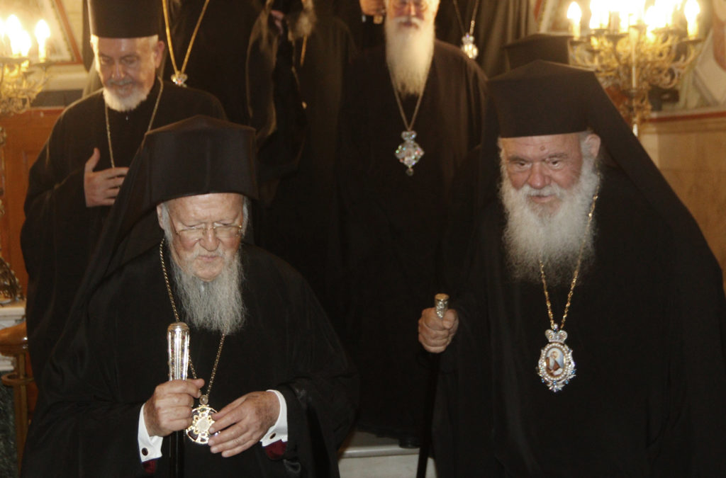 Στιγμιότυπα από τη συνάντηση Οικουμενικού Πατριάρχη-Αρχιεπισκόπου (ΒΙΝΤΕΟ)