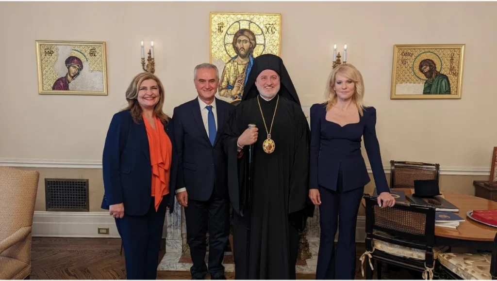 Archbishop Elpidophoros Meets with Committee on Greek Abroad