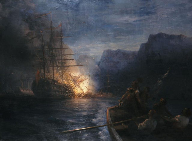 7 Ιουνίου 1822: Η πυρπόληση της Τουρκικής ναυαρχίδας από τον Κανάρη
