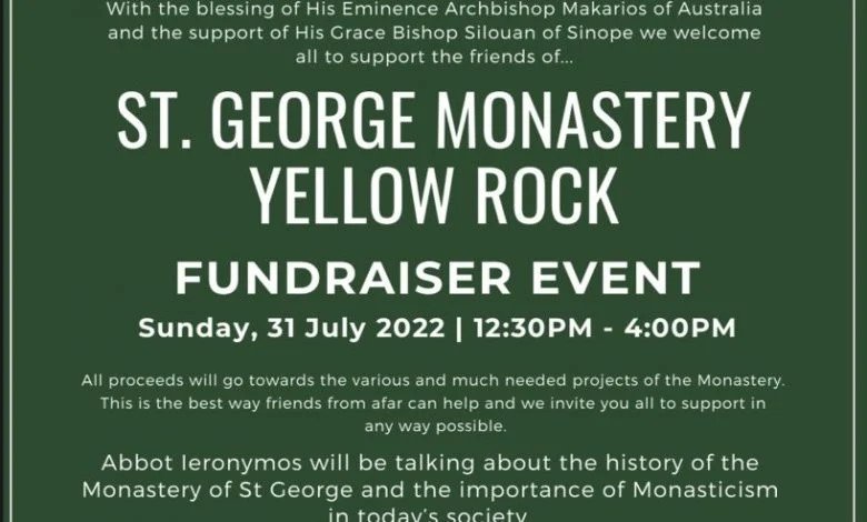 Adelaide: Fundraiser Luncheon in support of The Holy Monastery of Saint George of the Mountain, Yellow Rock – 31 July