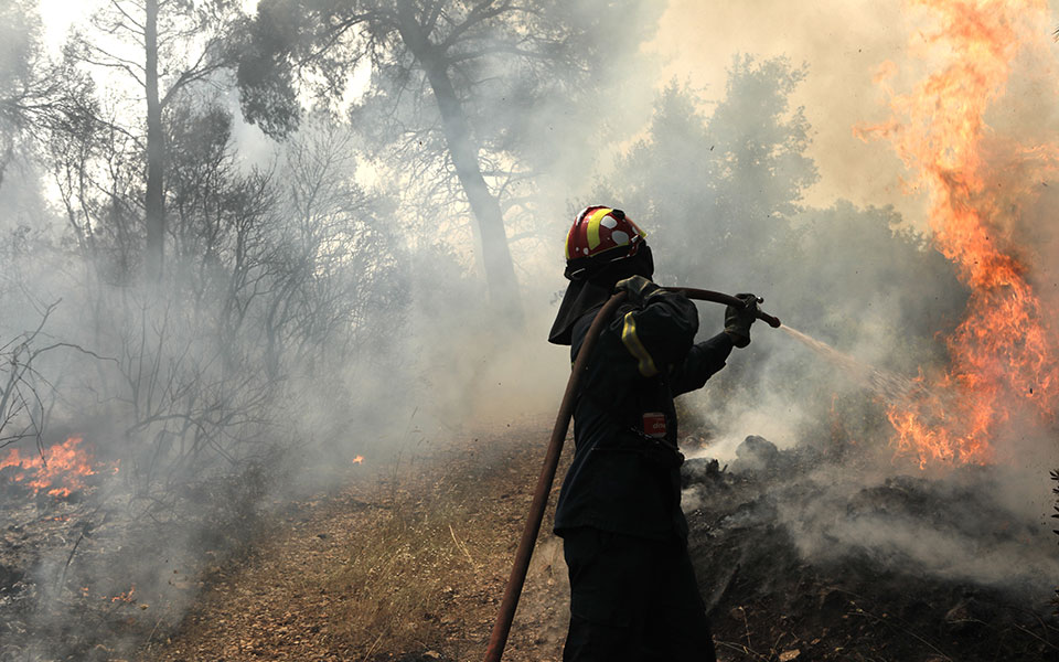 Άγιoν Όρος: Σε ύφεση η φωτιά – Παραμένουν δυνάμεις της Πυροσβεστικής
