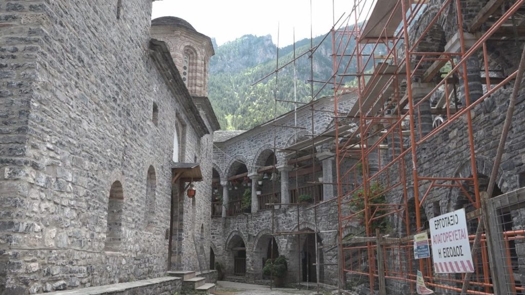 Restoration works continue at historic monastery of St. Dionysios