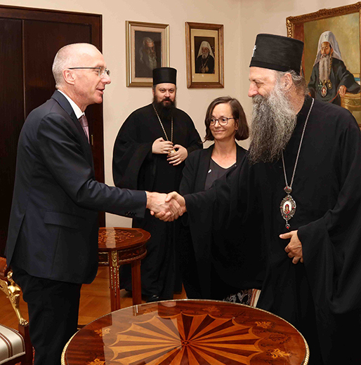 Στον Πατριάρχη Σερβίας ο απερχόμενος Γερμανός Πρέσβης στο Βελιγράδι