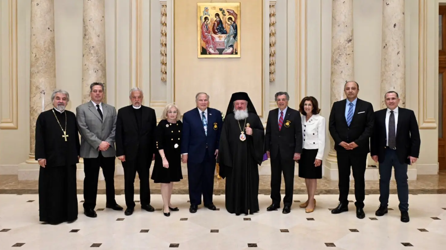 Arhonți ai Patriarhiei Ecumenice, din SUA, primiți la Palatul Patriarhiei de PS Varlaam Ploieșteanul