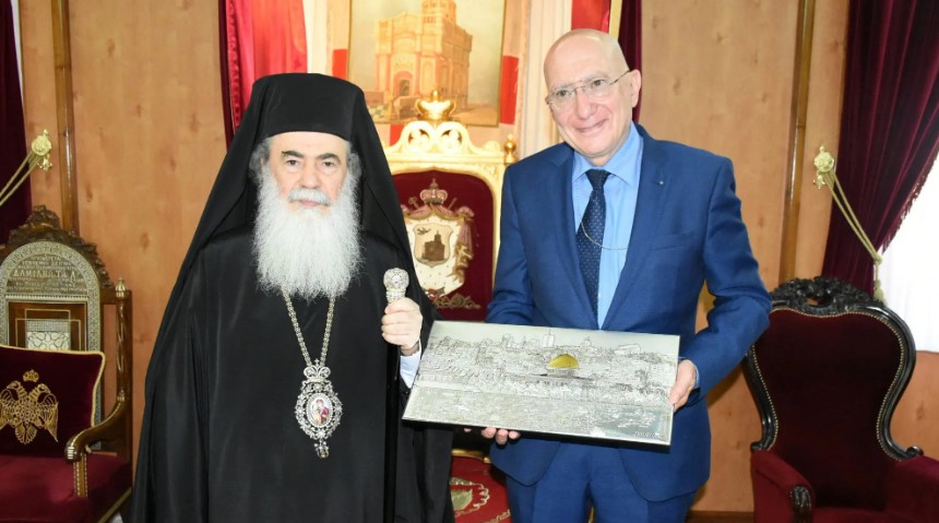 Ο Πρέσβης της Ρουμανίας στο Ισραήλ συναντήθηκε με τον Πατριάρχη Ιεροσολύμων