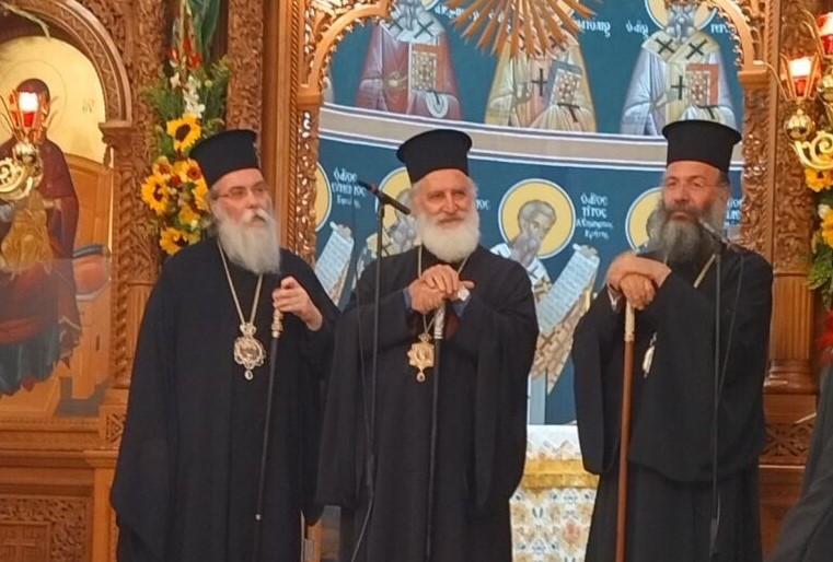 Ο Μητροπολίτης Αρκαλοχωρίου στον Εσπερινό για τα ονομαστήρια του Μητροπολίτη Ιεραπύτνης