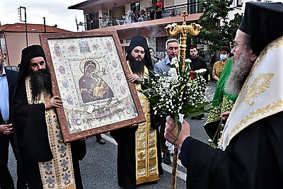 Η “Παναγία η Φοβερά Προστασία” από το Κουτλουμούσι στα Στάγειρα