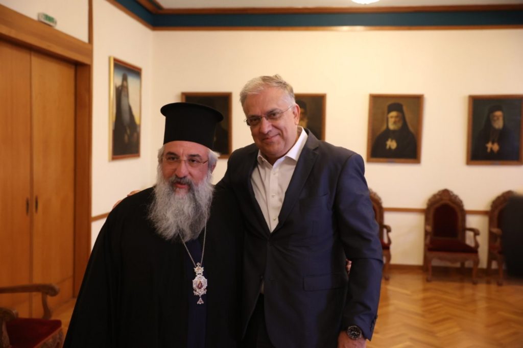 Συνάντηση Αρχιεπισκόπου Κρήτης με τον Yπ. Προστασίας του Πολίτη
