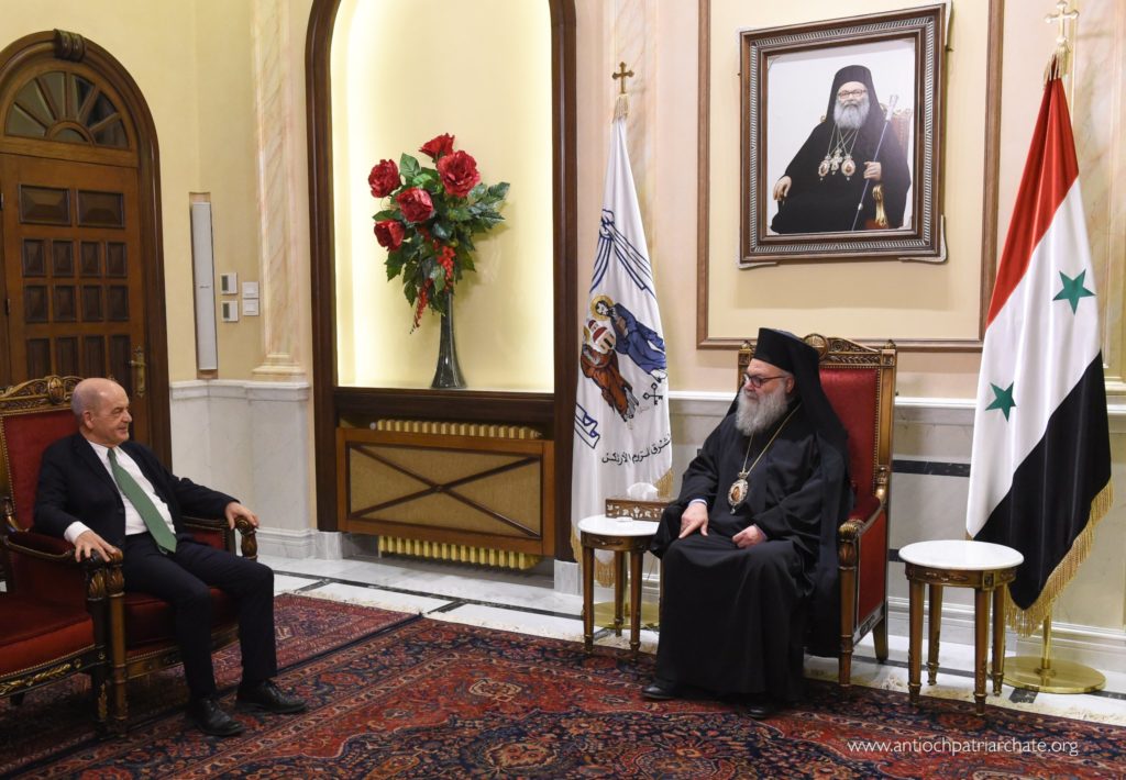 البطريرك يوحنّا العاشر يستقبل القائم بأعمال السفارة الهنغاريّة في سوريا.