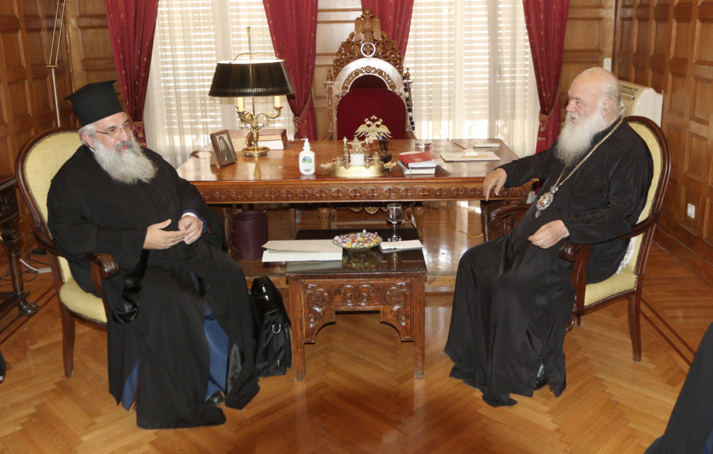 Συνάντηση Αρχιεπισκόπου Ιερωνύμου με τον Αρχιεπίσκοπο Κρήτης (ΦΩΤΟ)