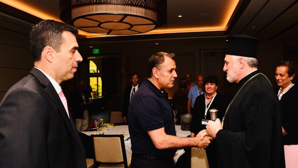 AHEPA Hosts Archbishop Elpidophoros, Greek Minister of Defense