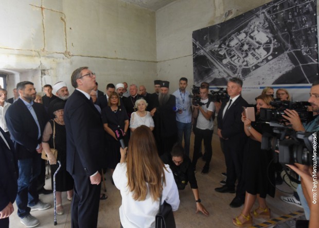 Ο Πατριάρχης Σερβίας και ο Πρόεδρος της Σερβίας στις εργασίες ανοικοδόμησης Κέντρου Μνήμης για το Ολοκαύτωμα