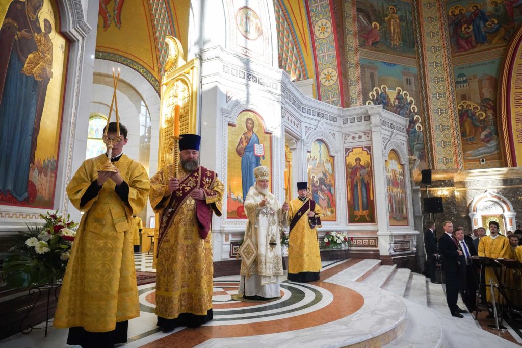 Святейший Патриарх Кирилл совершил вечернее богослужение в кафедральном соборе Христа Спасителя г. Калининграда