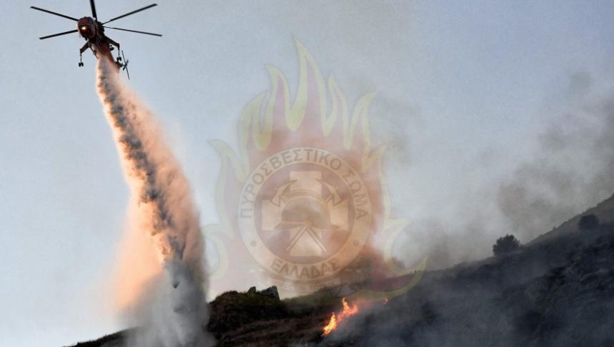 Ρέθυμνο: Προς Αγία Γαλήνη η πυρκαγιά του νότου – Ελέχθηκε σε Καρέ, Κούμους, Αμπελάκι