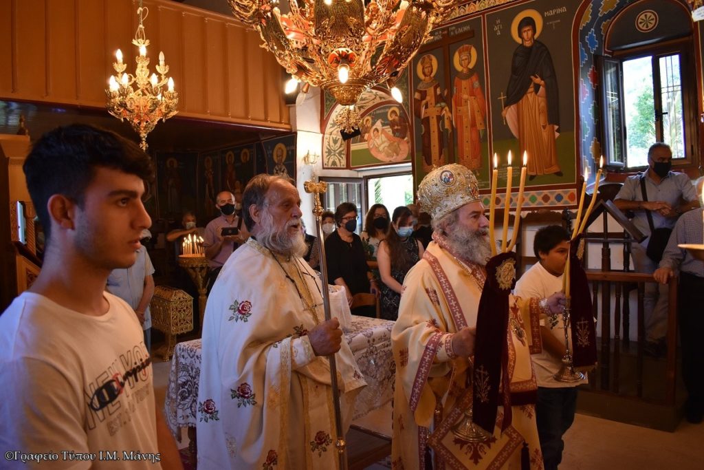 Ο Μητροπολίτης Μάνης στον πανηγυρίζοντα Ιερό Ναό Αγίου Προκοπίου Άρνας