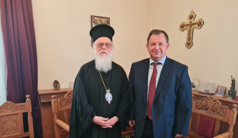 Archbishop of Albania Anastasios receives members of Greece-Albania parliamentary friendship com’t